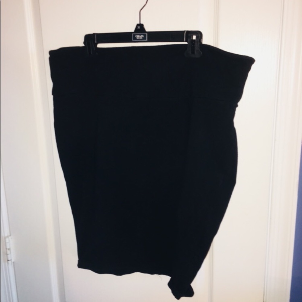 Solid Black Torrid Foldover Skirt
